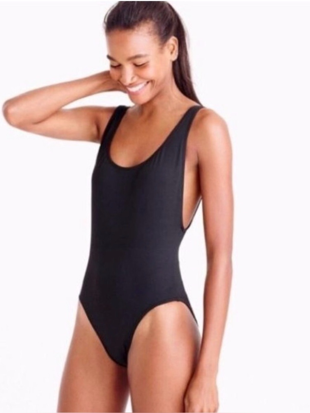 J. Crew Plunging One Piece Swimsuit, Size M
